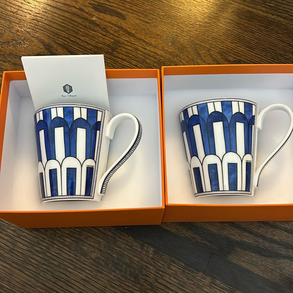 Hermes blue mugs Bleus d'Ailleurs mug N3